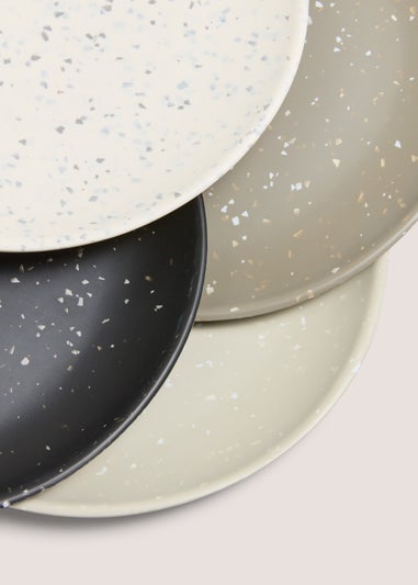 Outdoor 4 Pack Terrazzo Plates (26.1cm x 2.2cm)