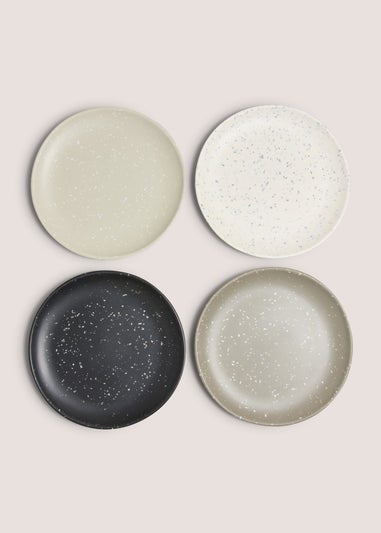 Outdoor 4 Pack Terrazzo Plates (26.1cm x 2.2cm)