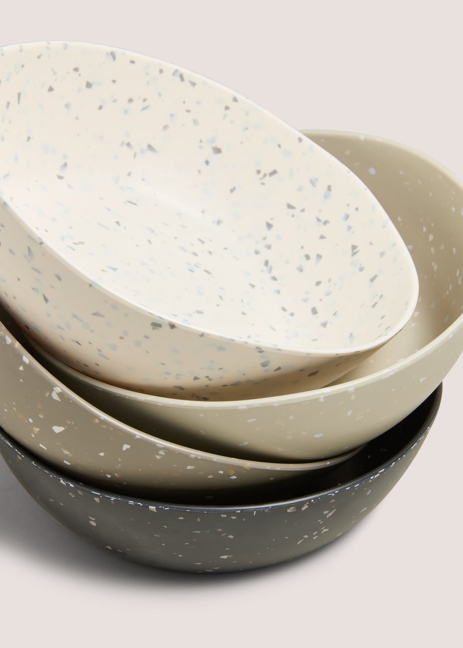 Outdoor 4 Pack Terrazzo Bowls