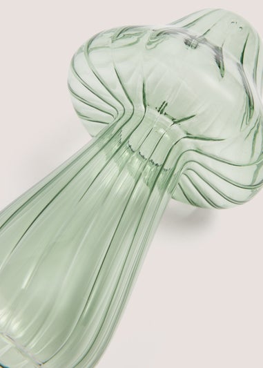 Green Glass Mushroom Ornament(17cm x 9cm x 9cm)