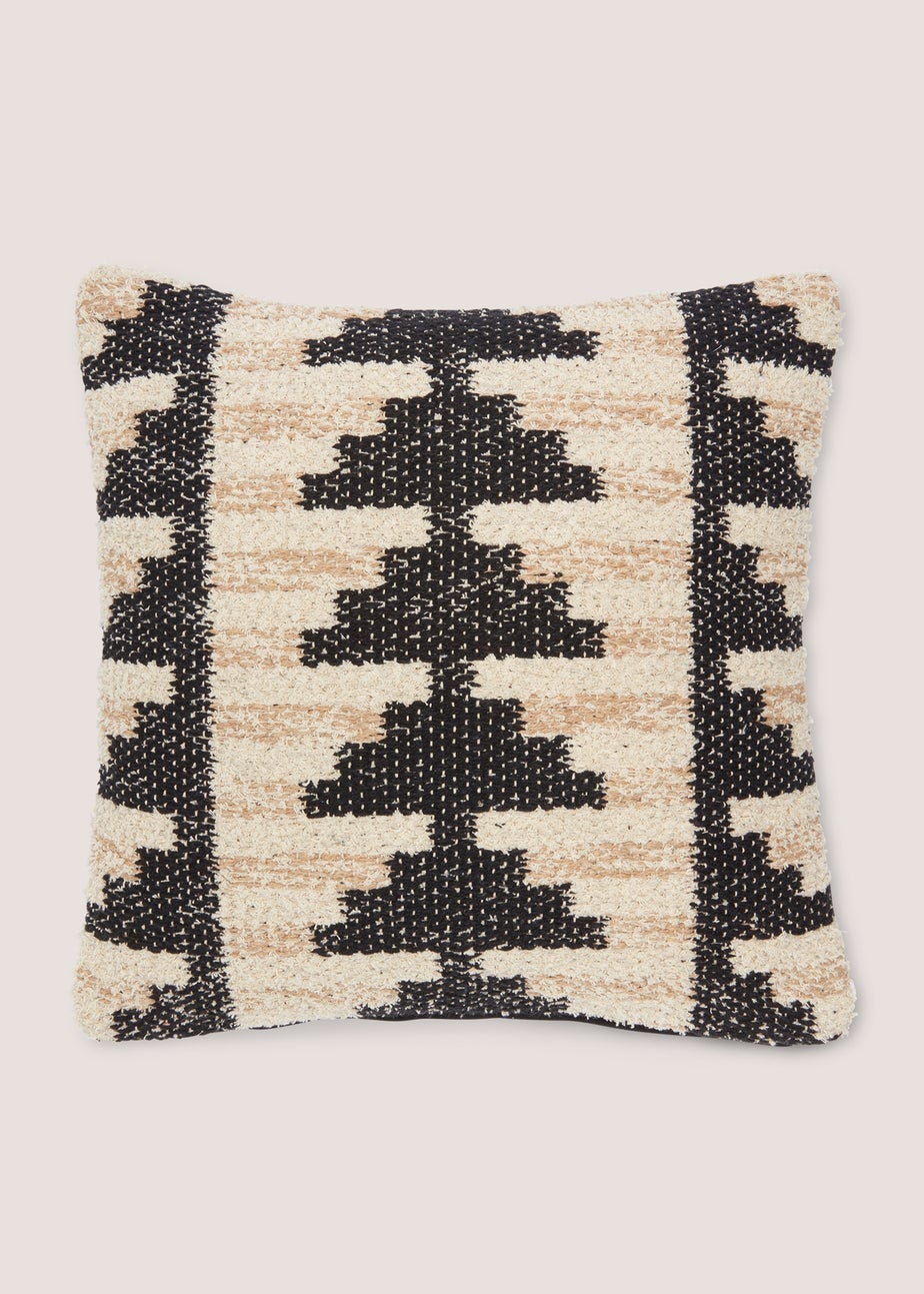 Neutral Woven Casa Geometric Cushion (43cm x 43cm)