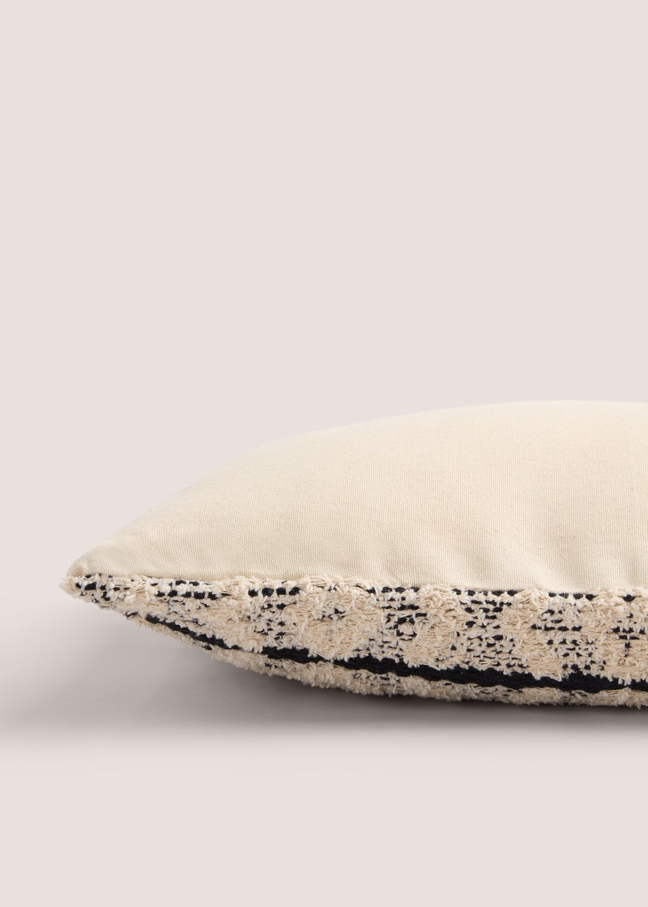 Neutral Woven Casa Geometric Cushion (30cm x 50cm)
