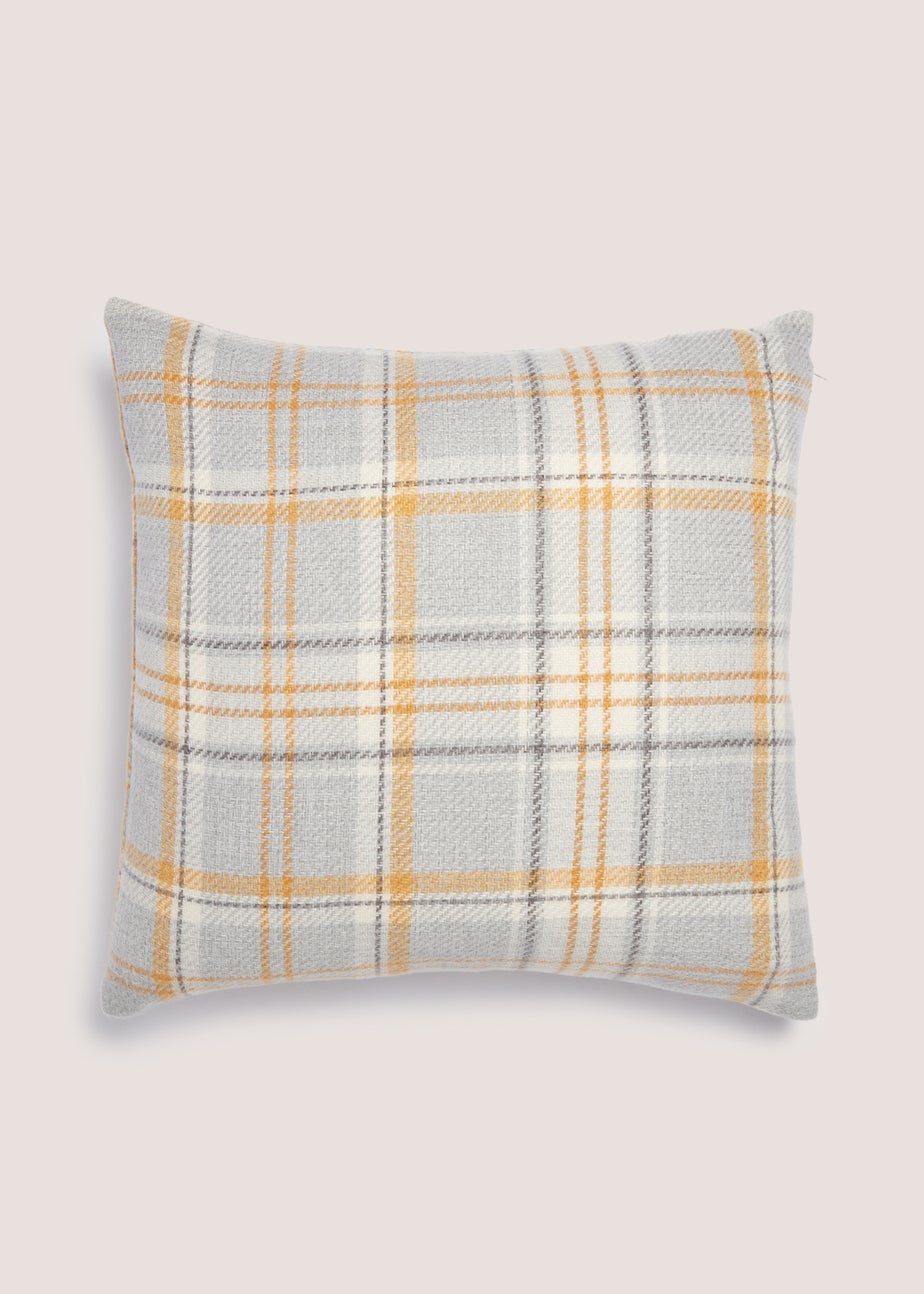 Yellow Cottage Check Cushion