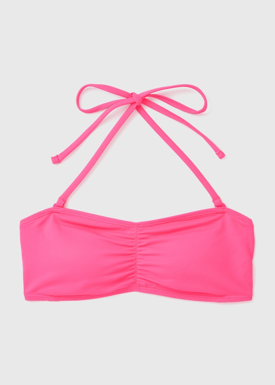 Pink Plain Bandeau Top