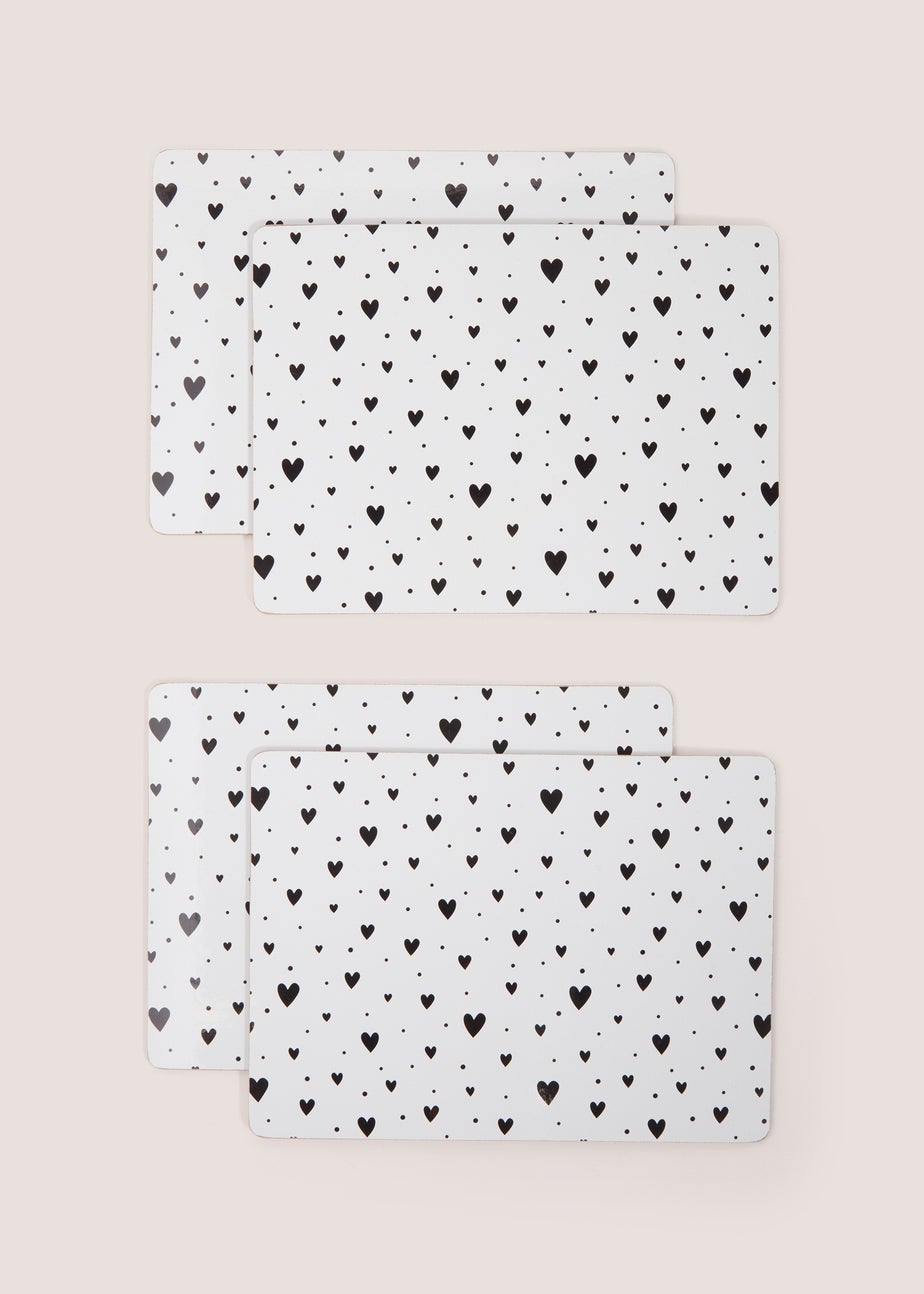 4 Pack Heart Cork Placemats