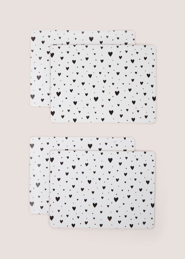 4 Pack Heart Cork Placemats