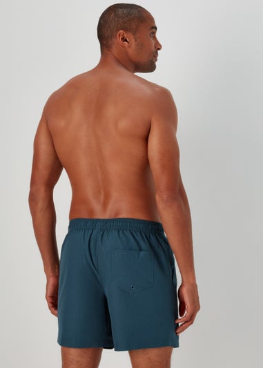 Navy Embroidered Swim Shorts