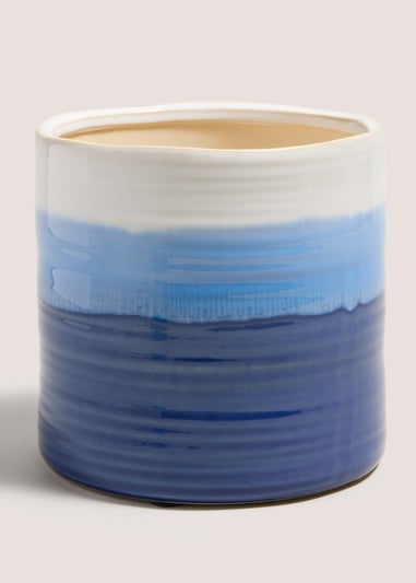 Blue Reactive Planter (16.5cm x 16.5cm x 16cm)