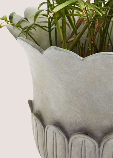 Grey Handmade Flower Planter (26cm x 26cm x 36cm)