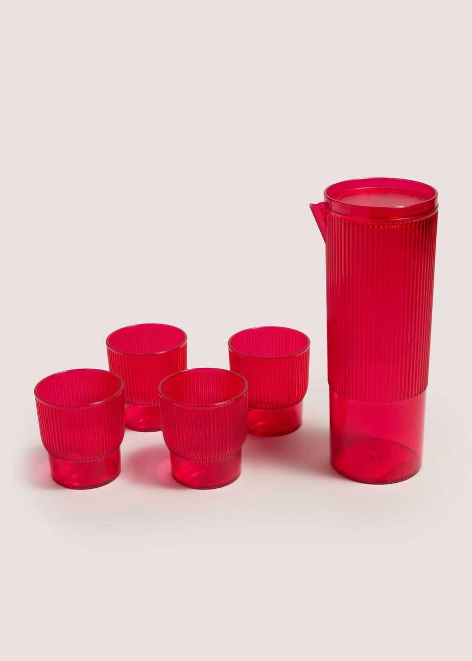 Outdoor Pink Jug and Cups Set