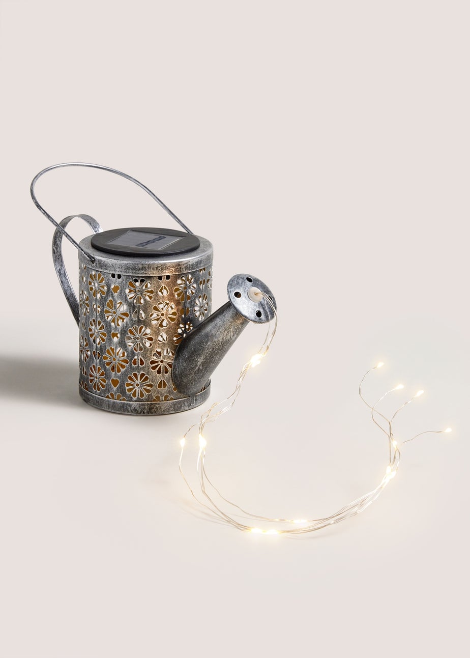 Grey Solar Watering Can (10cm x 23cm x 11.2cm)