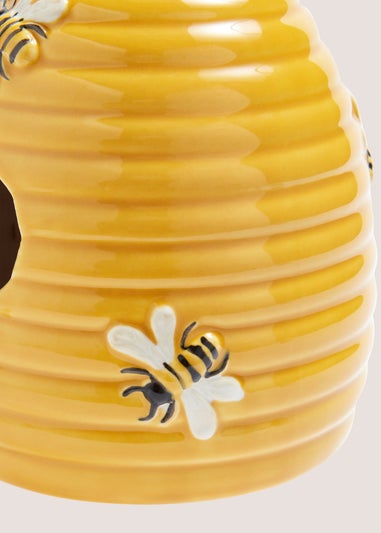 Yellow Bee Bird House (14cm x 13cm x 15cm)