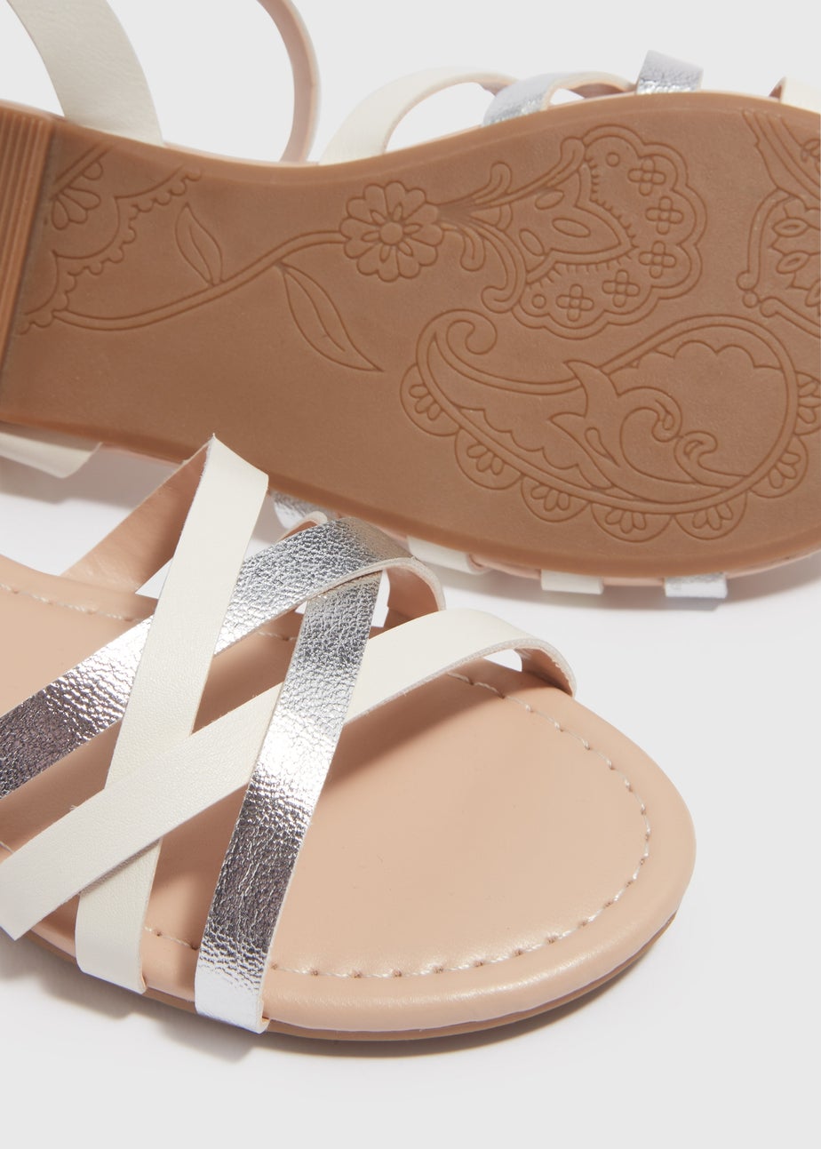 Girls White Sandals (Younger 10-Older 5)
