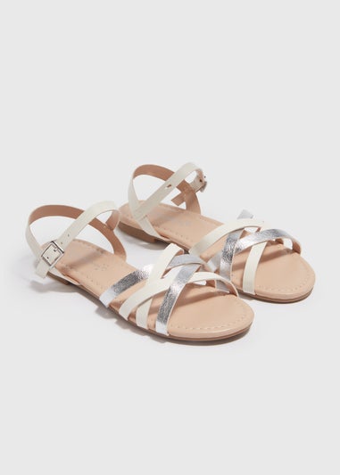 Girls White Sandals (Younger 10-Older 5)