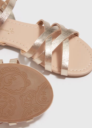 Girls Gold Sandals (Younger 10-Older 5)