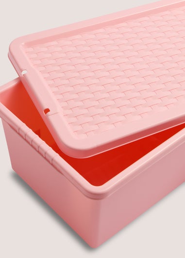 Pink Storage Rattan Lid (12L)