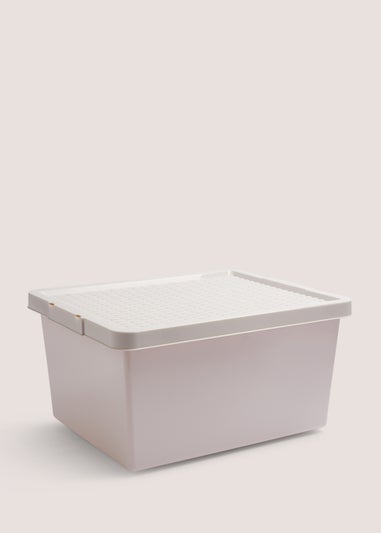 Grey Rattan Box - 27 Litres