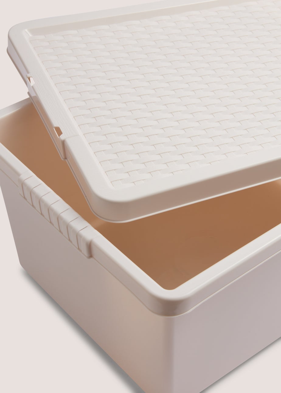 Grey Rattan Box - 27 Litres