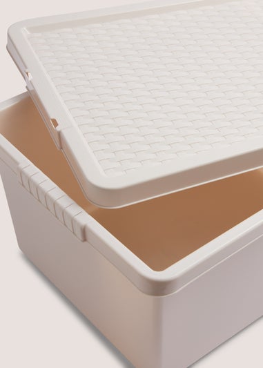 Grey Rattan Box - 27 Litres