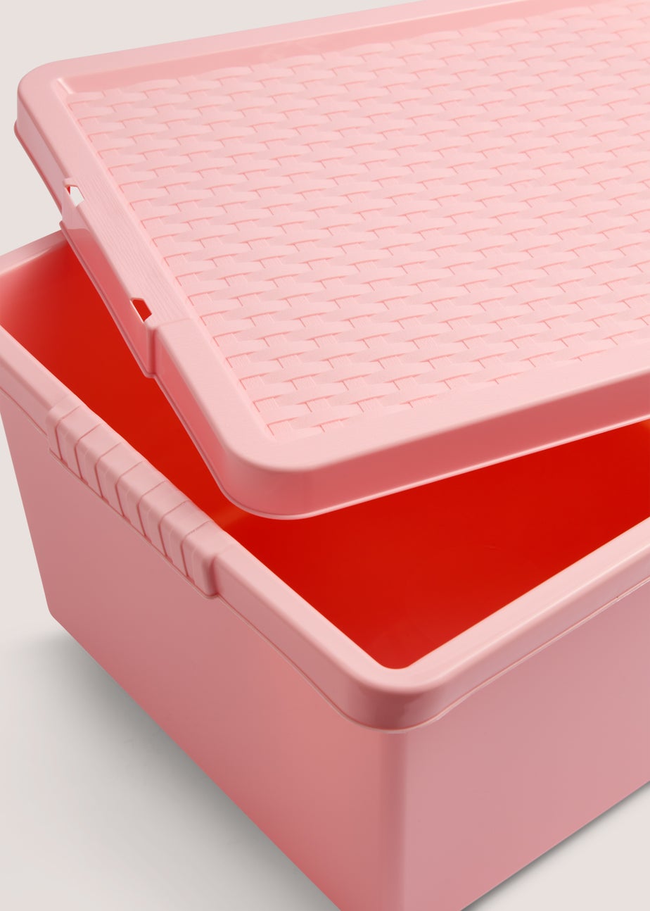 Pink Storage Rattan Lid (27L)