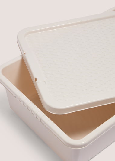 Grey Rattan Storage Box - 32 Litres