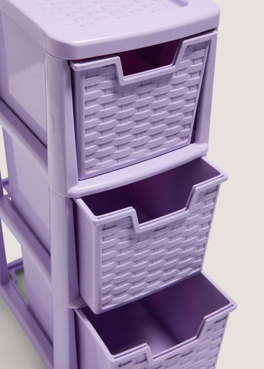 Purple Small Drawers (26cm x 19cm x 48cm)