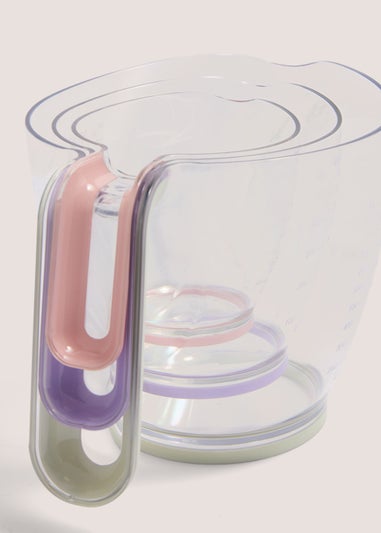 Set of 3 Plastic Measuring Jugs (250ML-1L)