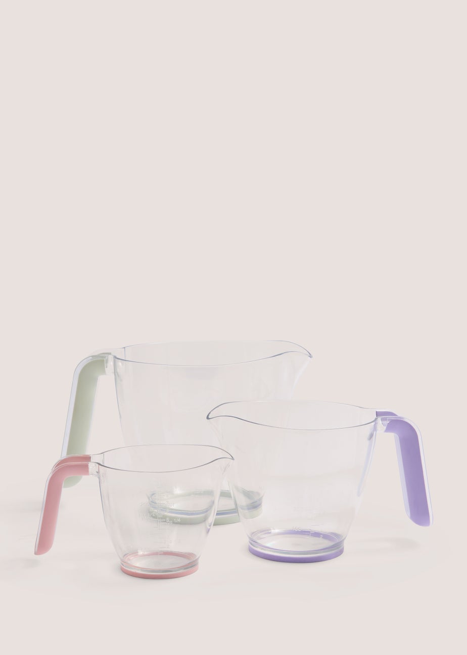 Set of 3 Plastic Measuring Jugs (250ML-1L)