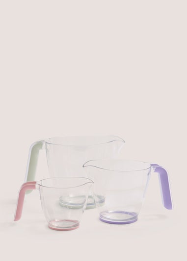 Set of 3 Plastic Measuring Jugs (250ML-1L)