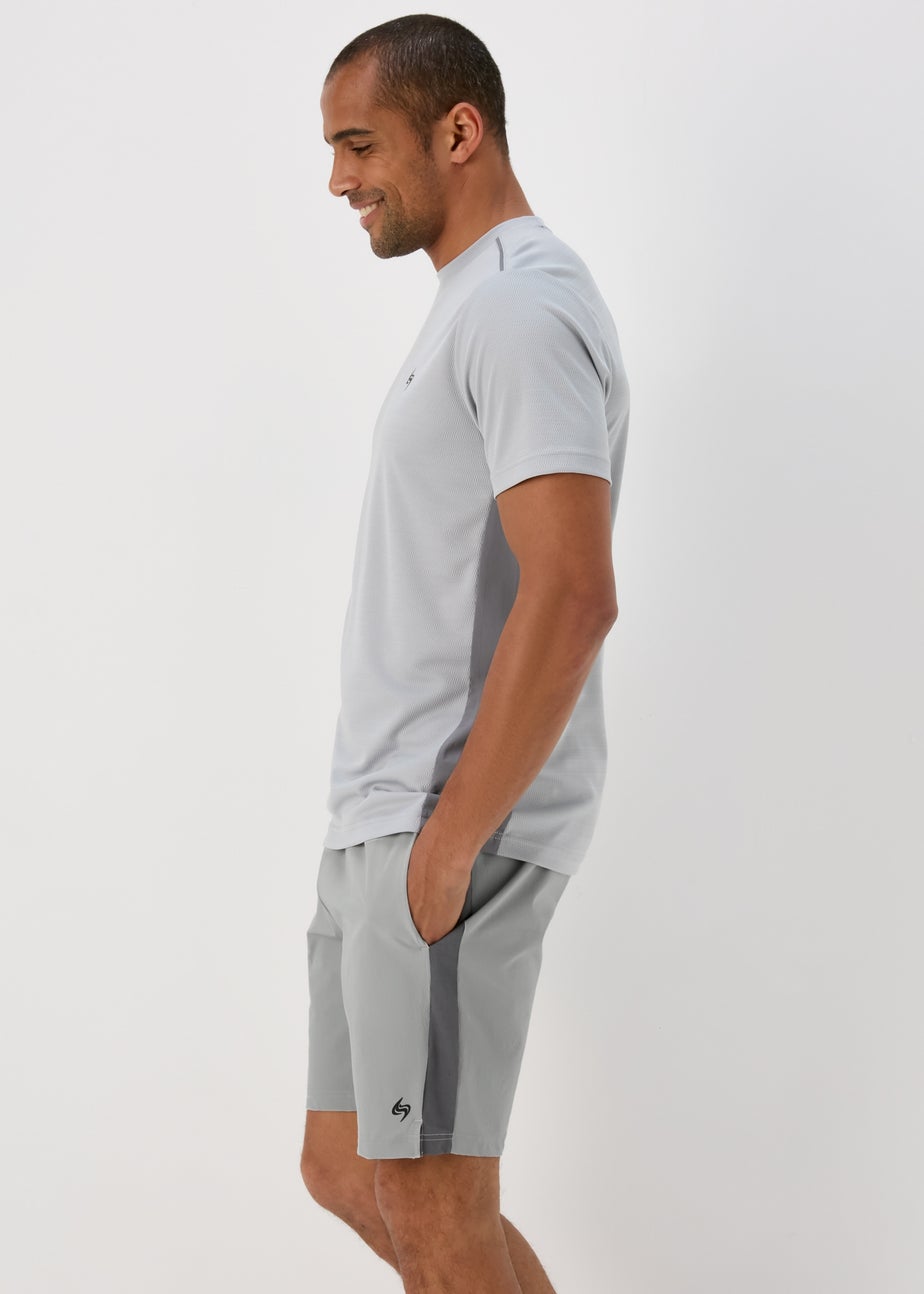 Souluxe Woven Pique Shorts Grey