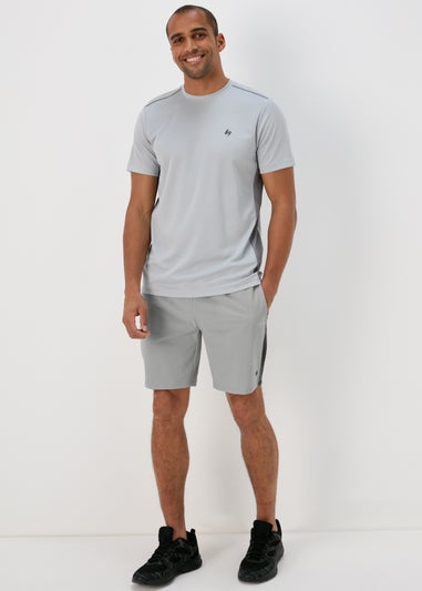 Souluxe Woven Pique Shorts Grey