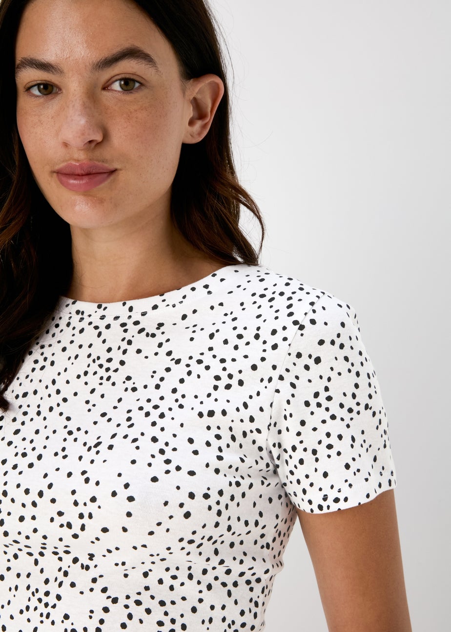 White/Black Polka Dot T-Shirt