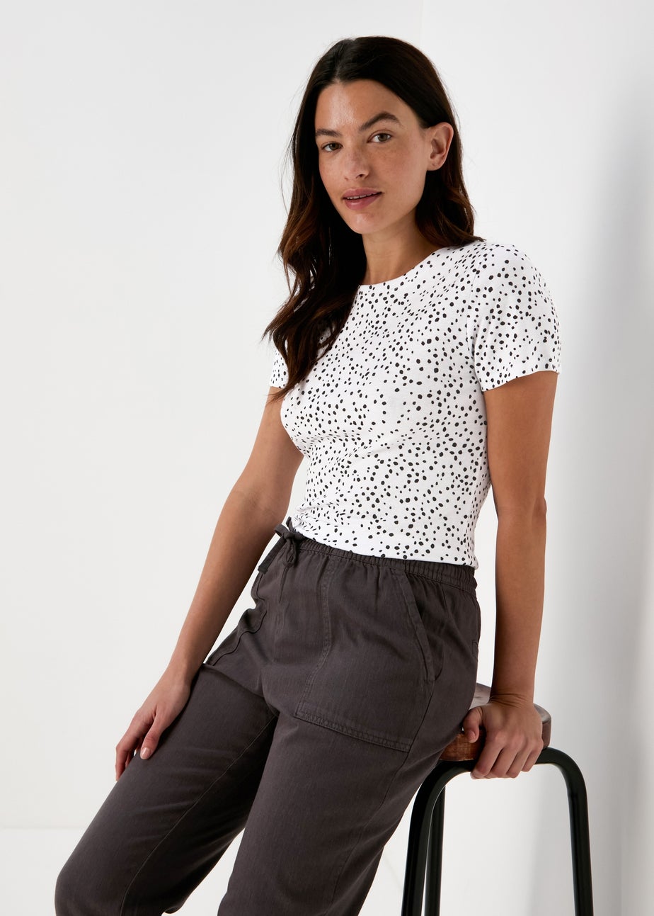 White/Black Polka Dot T-Shirt