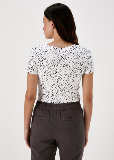 White/Black Polka Dot T-Shirt