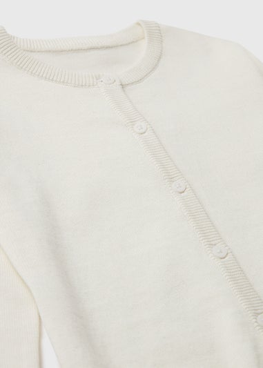 Girls White Cardigan (1-7yrs)