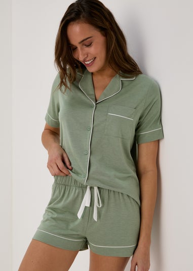 Green Pyjama Short Set