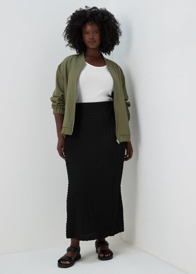 White Ribbed Jersey Scoop Neck Vest