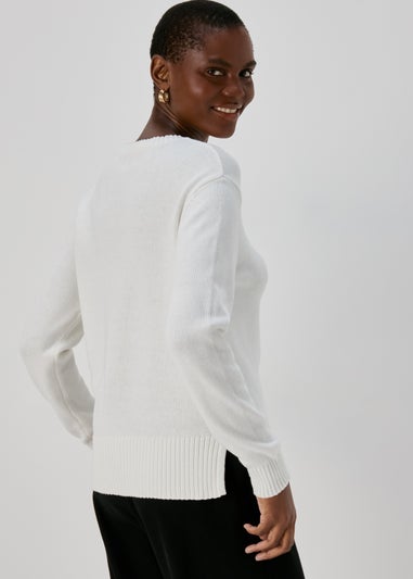 Ivory Solid Jumper