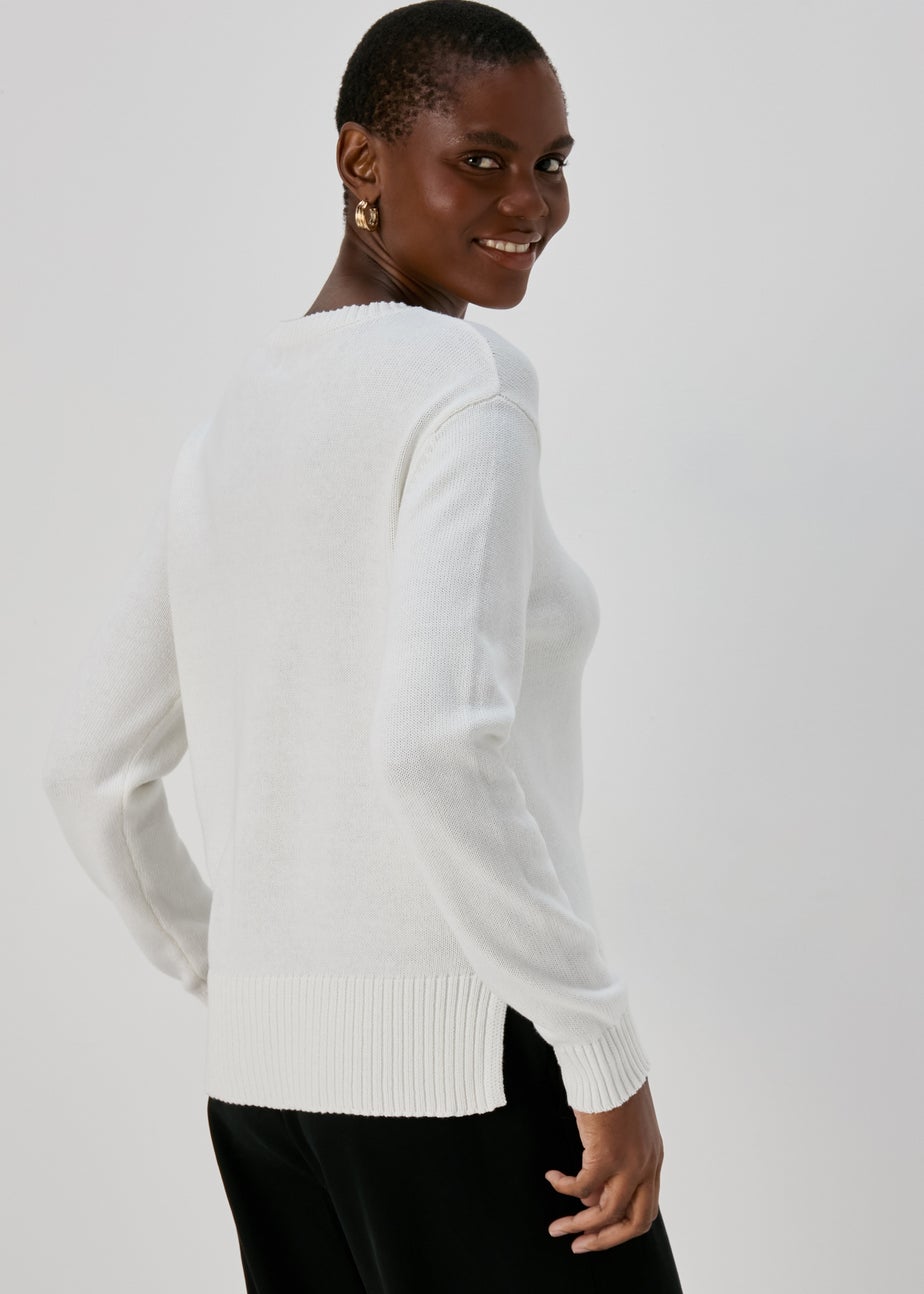 Ivory Solid Jumper