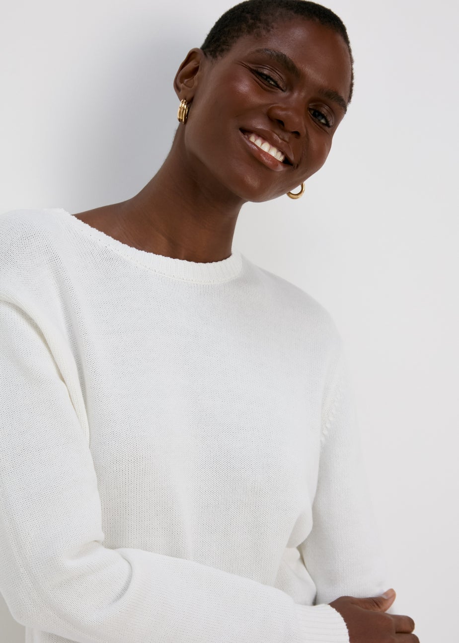 Ivory Solid Jumper
