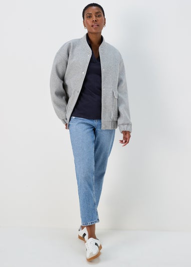 Papaya Navy 3/4 Sleeve Polo Top