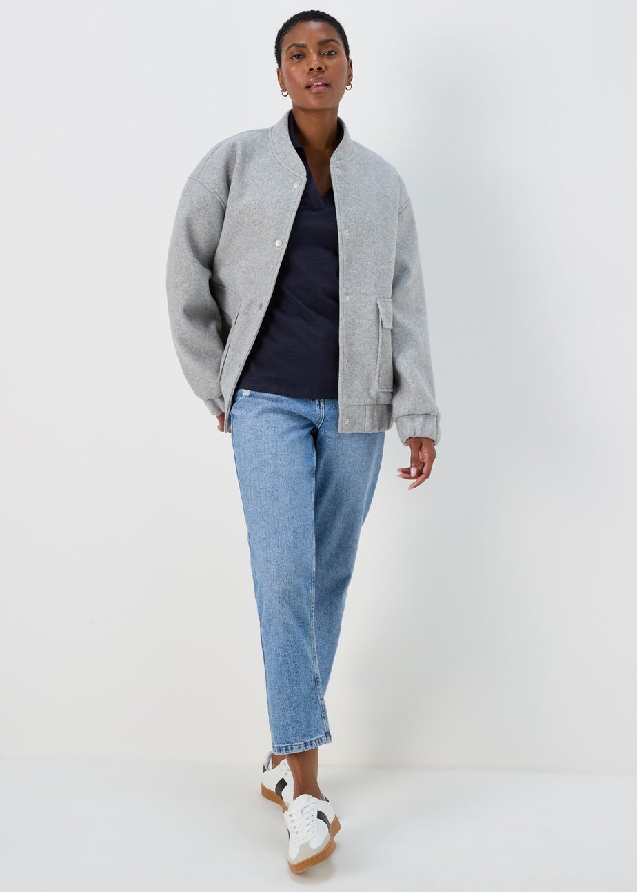 Papaya Navy 3/4 Sleeve Polo Top