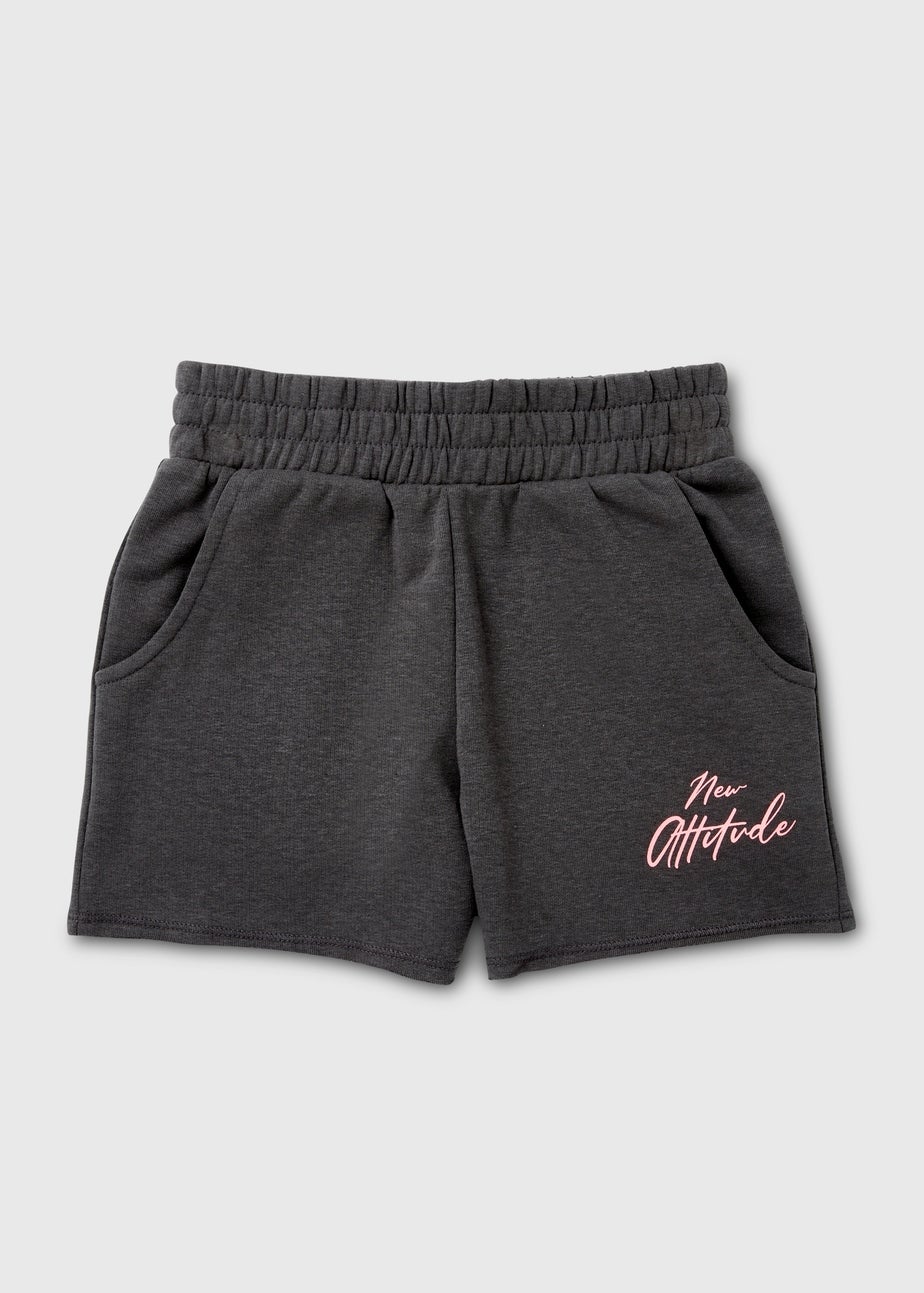 Girls Charcoal Boxer Shorts (7-15yrs)