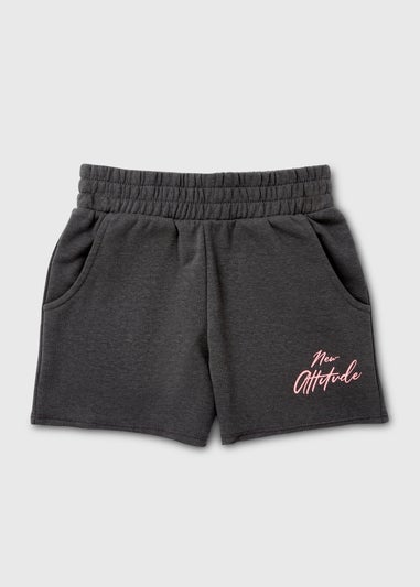 Girls Charcoal Boxer Shorts (7-15yrs)