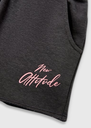 Girls Charcoal Boxer Shorts (7-15yrs)