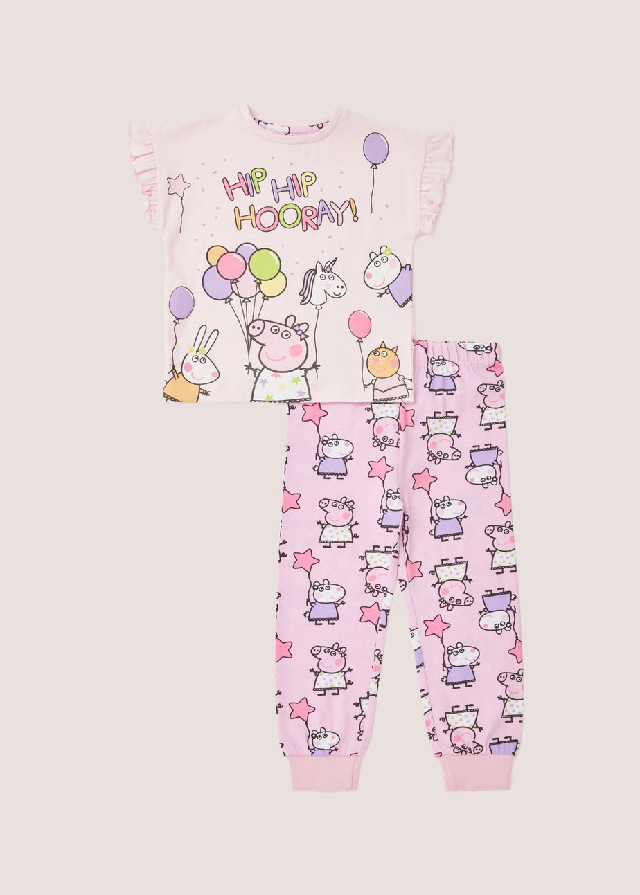 Peppa Pig Girls Pink Tea Party Pyjama Set (9mths-5yrs)