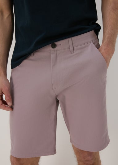 Purple Straight Fit Chino Shorts