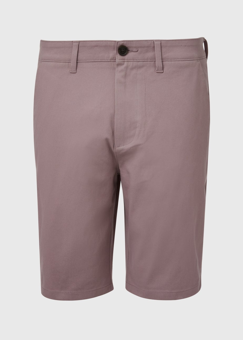 Purple Straight Fit Chino Shorts