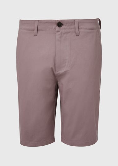 Purple Straight Fit Chino Shorts