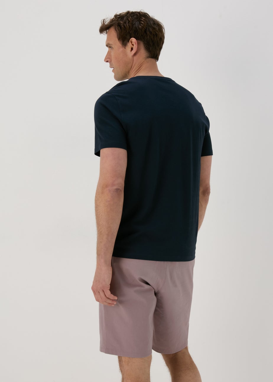 Purple Straight Fit Chino Shorts